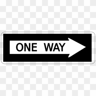 One Direction Transportation Turn Way Road Symbol - One Way Sign Clipart