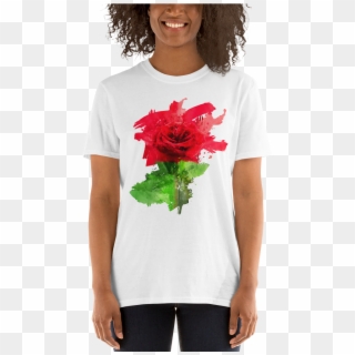 Rose Art Short Sleeve Unisex T Shirt - T-shirt Clipart