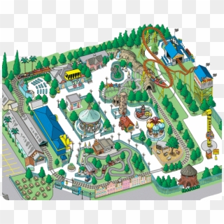 Pointer Map Of The Park - Small Amusement Park Map Clipart