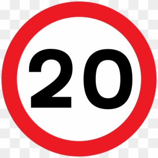 Back - Speed Limit Sign 20 Clipart