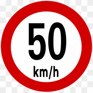 Regulaory Road Sign Max 50 Km H - Limite Di Velocità 20 Clipart