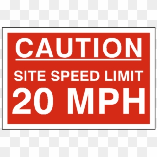 20 Mph Site Speed Limit Sign - Sign Clipart