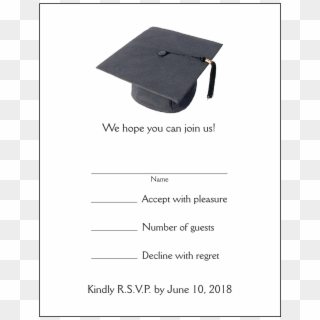 Response Card - Mortarboard Clipart