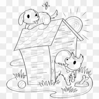 Free Printable Dog House Coloring Page - Cartoon Clipart