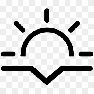 Sunset Outline Symbol Comments - Sunset Symbol Png Clipart