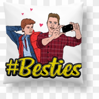Coussin Synthétique Doux 41 X 41 Cm Besties Marty Mcfly - Cartoon Clipart