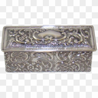 A Beautiful Edwardian Silver Ring Box, - Antique Clipart
