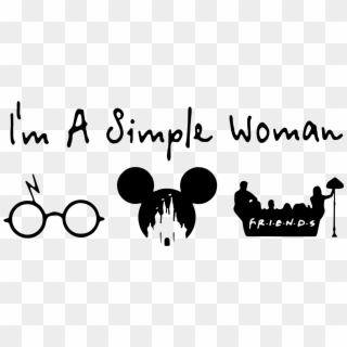 I'm A Simple Woman I Like Harry Potter Mickey Mouse - T Shirt Disney Harry Potter Clipart