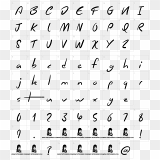 Font Characters - Practice Fonts Clipart