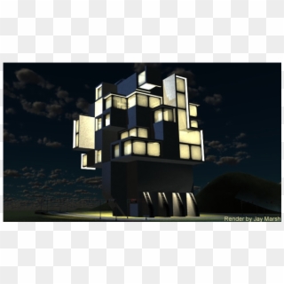 Motary Building - Brutalist Architecture Clipart