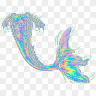 Mermaid Tail Holographic Holo Holographic Colorful Clipart