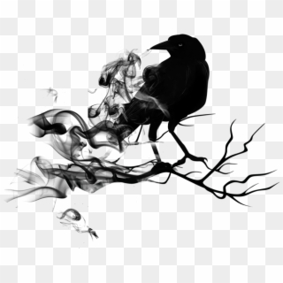 Black Raven Blacksmoke Animal Bird - Raven Crows Illustration Clipart
