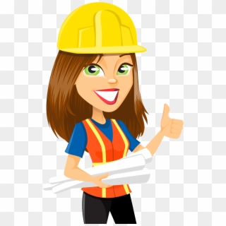 Collection Of Transparent High Quality Free - Female Construction Worker Cartoon Clipart