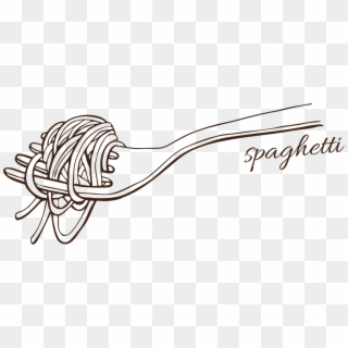 1119 X 466 21 - Fork With Pasta Png Clipart