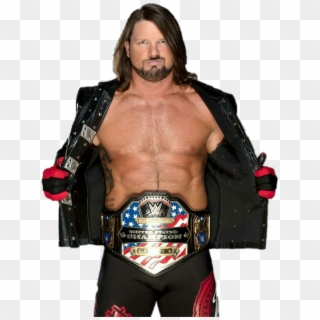 Report Abuse - Wwe Aj Styles Us Champion Clipart
