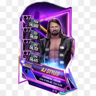 Ajstyles S5 23 Neon - Wwe Supercard Neon Cards Clipart