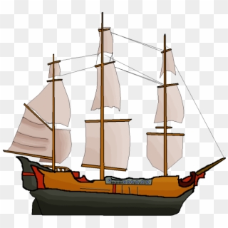 Large Pirate Ship Image - Pirate Ship Sprite Clipart