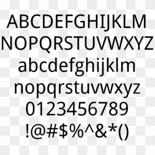 Sans Serif Droid Sans Example - Squirrel Font Clipart
