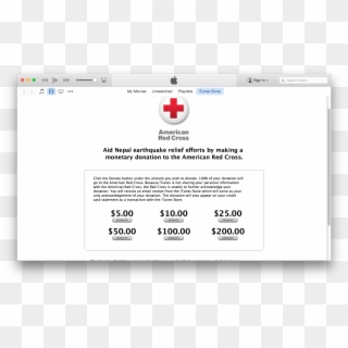 Itunes Red Cross - Itunes Hurricane Relief Donations Clipart