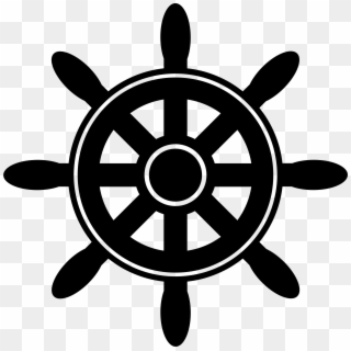 Pirate Ship - Red Nautical Wheel Clipart