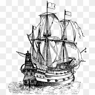 Pirate Ship - William Dampier's Ship Roebuck Clipart