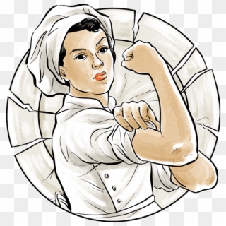 Flexing Female Chef - Women Chef Logo Png Clipart