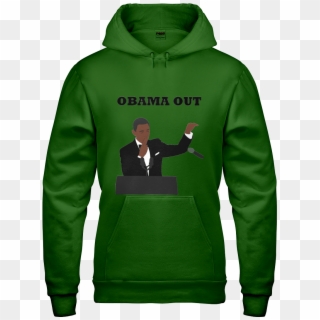 "obama Out" Mic Drop Hoodie - Sweatshirt Clipart