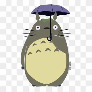 Asian Wave - Totoro With Umbrella Clipart