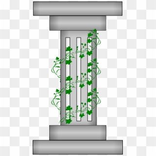 Pillar Column Vine Greek Roman Png Image - Art Design On Pillars Clipart