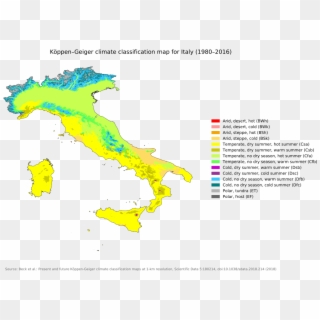 Italy Climate Map Clipart