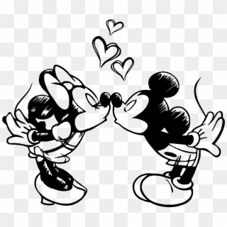 Minnie Donald Duck Sketch Cartoon Wedding Transprent - Mickey And Minnie Mouse Sketch Clipart