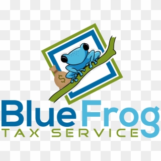 Blue Frog Tax Service - Cartoon Clipart