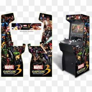 Custom Permanent Full Size Marvel Vs Capcom 3 Graphics - Diy Arcade Cabinet Artwork Clipart