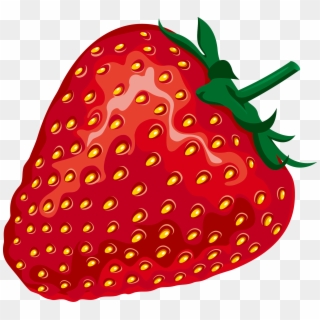 Strawberries Clip Free Library Red Huge - Strawberry Fruit Vector - Png Download