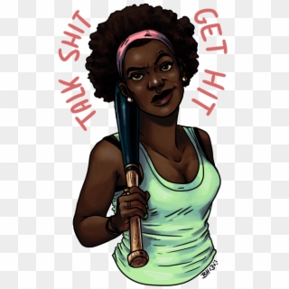 Hey Uh, I Was In The Mood To Draw Some Baddass Gals - Afro Draw Black Girl Clipart