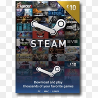 Steam Wallet Top-up - Steam Gift Card 10 Usd Clipart