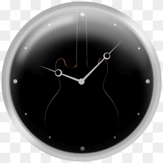 Silhouette Of The Electric Guitar - Wall Clock Clipart