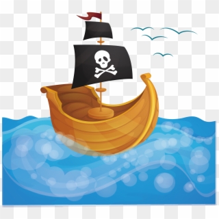 Black And White Piracy Ship Boat In The Transprent - Sail Clipart