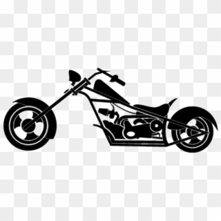 Motorcycle Silhouette Decal Chopper - Chopper Clipart - Png Download