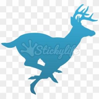 Deer Decal - Deer Running Silhouette Clipart