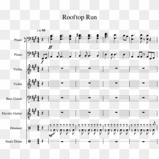Rooftop Run Sheet Music 1 Of 34 Pages - Rosalina's Observatory Clarinet Sheet Music Clipart