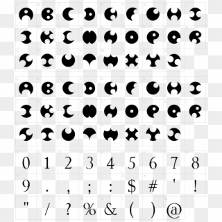 Font Characters - Something Strange Font Clipart