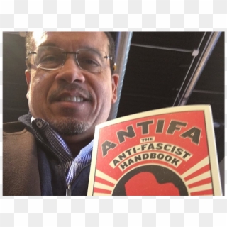 Keith Ellison Poses With Antifa Handbook - Keith Ellison Antifa Handbook Clipart