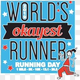2019 Running Day 1 Mile, 5k, 10k, - Poster Clipart