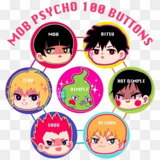 Mob Psycho 100 Buttons Note - Astor Piazzolla Clipart