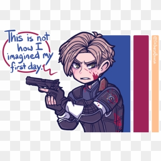 Donald Duck Curses In My Comics I'm So Excited For - Leon Kennedy Resident Evil 2 Remake Clipart