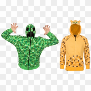A More Relaxed Dresscode Than A Full-on Costume Might - Minecraft Creeper Hoodie Clipart