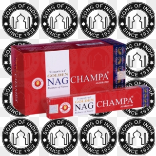Golden Nag Champa Incense Sticks - Label Clipart