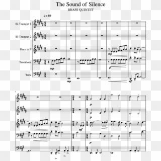 The Sound Of Silence - Sheet Music Clipart
