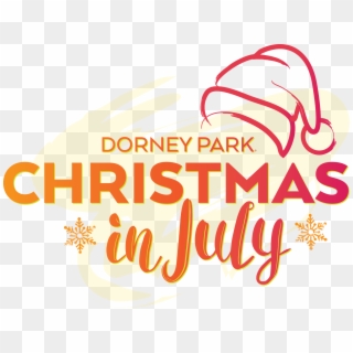 Dorney Park Christmas In July - Calligraphy Clipart